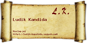 Ludik Kandida névjegykártya